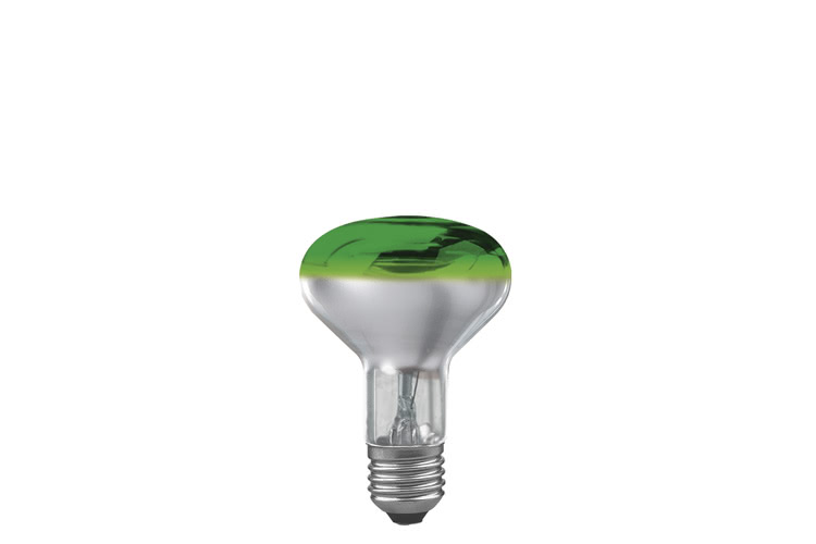 Paulmann. 25063 Лампа R80 рефлект., зеленая-прозрачн. E27, 60W