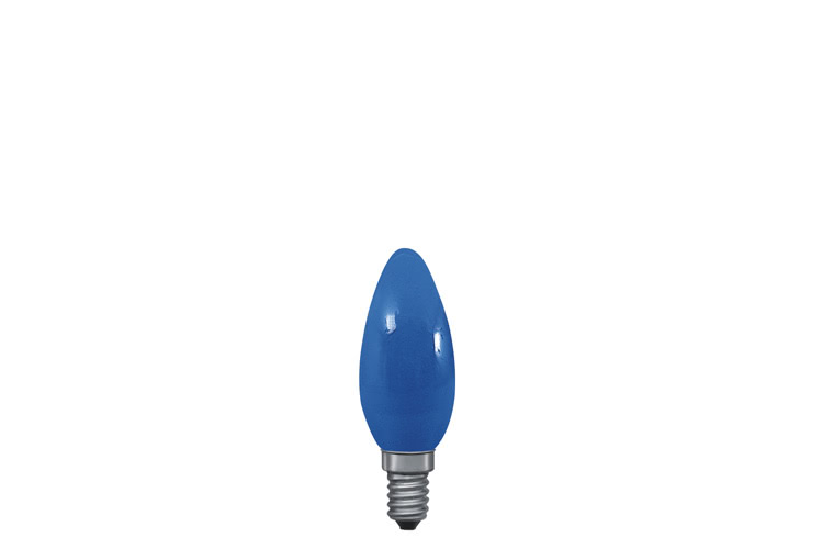 Paulmann. 40224 Лампа свеча, синяя, E14, 35мм 25W