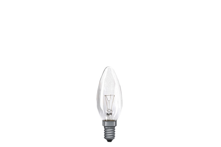 Paulmann. 44840 Лампа свеча прозрачная, E14, 35мм 40W