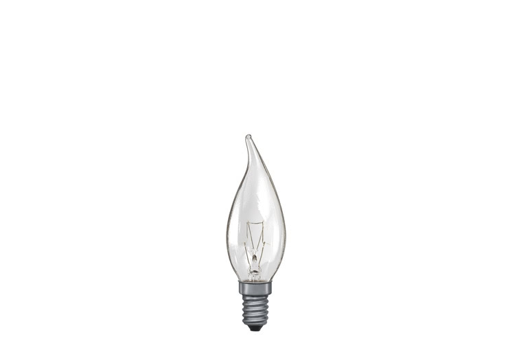 Paulmann. 51021 Лампа свеча-порыв ветра, прозрачн., E14, 35мм 25W