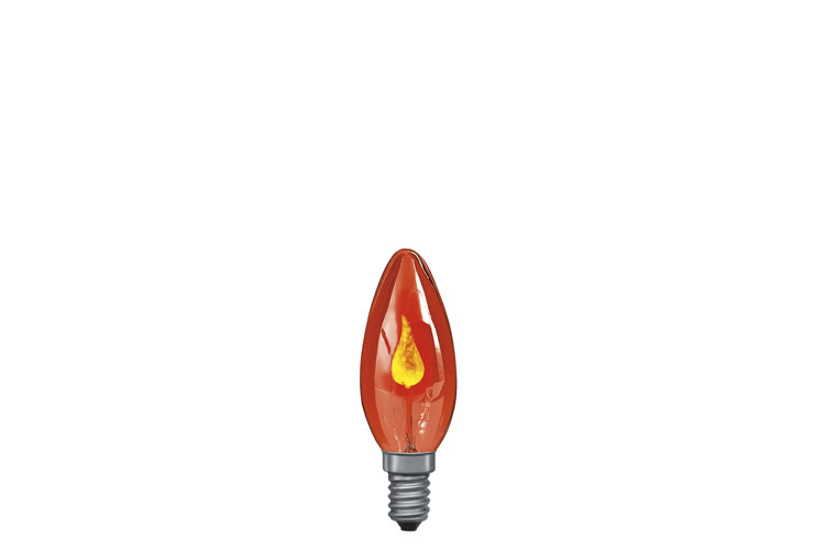 Paulmann. 53001 Лампа мерцающая свеча красная Е14, 3W