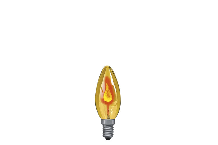 Paulmann. 53002 Лампа мерцающая свеча желтая Е14, 3W