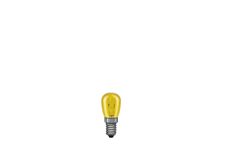 Paulmann. 80012 Лампа накаливания 230V 15W Е14 Груша (D-25mm, H-60mm) желтый