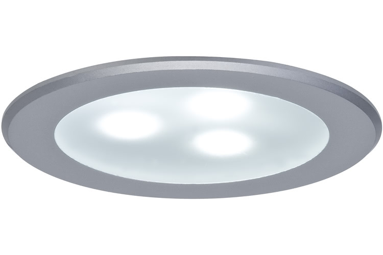Paulmann. 98351 Светильник встраиваемый круглый мебельный LED 3x3W алюминий (транс 12VA) (cd 70) 6500К
