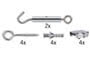17803 Wire Systems Light&Easy tension install. kit not insulated Chrome 12V