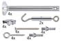17834 Wire Systems tension installation kit 4 diverter Chrome 12V