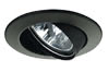 17951 Premium recessed light swiveling max.50W 12V 83mm black alu zinc