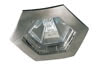 5754 Hexa recessed light 12V GU5,3 79mm brushed Iron alu zinc