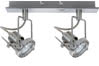 66169 Home & OffIce Techno 2x50W GU10 brushed Iron 230V alu/glass