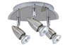 66208 TIP Spotlights Gesa circle 3x50W GU10    brushed iron 230V alu/glass