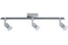66224 Spotlights Montana ceiling lamp 3x50W GU10 alu/Chrome 230V alu/glass