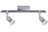 66225 Spotlights Montana wall-/ceiling lamp 2x50W GU10 alu/Chrome 230V alu/glass