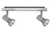 66312 Spotlights Teja beam 2x50W GU10 Nickel Satinised 230V alu/glass