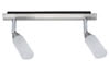 66339 Spotlights Astrid beam 2x40W G9 Nickel Satinised 230V alu/glass