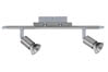 66364 TIP Spotlights Georgia beam 2x50W GU10   brushed iron 230V alu/glass