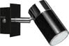 66511 Spotlights Zyli ESL 1x7W GU10 Black/Chrome 230V