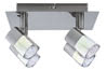 66605 Spotlights Hoya Rondel 4x40W G9 Nickel Satin Glass Dichroic 230V Metal Glass