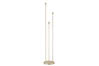 70076 Living 2Easy Midi Stehleuchte 3x11W E14 Messing geb. 230V Metall