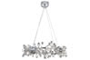 79490 Living Sfera Pendell. 20x10W G4 Chrome transpartent 230V 12V Metal Glass
