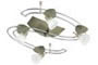 96518 Rail Twister Verbier 150 4x35W GU4 old brass 230/12V alu/glass
