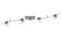 96526 Rail Hip Verbier 150 4x35W GU4 old brass 230/12V alu/glass