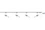 96838 URail System set Pharus 4x9W E14 DecoPipe Chrome matt 230V Metal