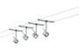 97207 Wire Systems MiniPower 150 4x35W GU4 Chrome matt 230/12V 150VA Metal. ������� �� ������: 0 ��.
