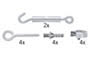 97289 Rail Spice installation set Chrome matt