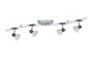 97522 Rail Systems Sheela S 150 4x35W GU5,3 Black-Chr./Opal 230/12V 150VA Met/Glass