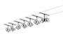 97870 Wire System Sphere 300 7x(2x20W) GU4 Chrome 230 12V 300VA Metal. ������� �� ������: 11 ��.