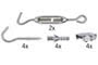 97901 Wire Systems Light&Easy tension install.kit not insulated tin-plated 12V