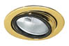 98478 Furniture recessed light swiveling max20W 12V G4 69mm Gold sheet steel/glas