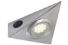 98518 Furniture ELS Set triangular LED 3x1W 12VA 230/12V Iron brushed Metal/Glass