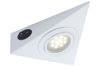 98519 Furniture ABL Set triangular LED 3x1W 12VA 230/12V White Metal/Glass