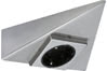 98522 Furniture surface mounted socket 3-square Iron brushed/Metal