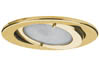 98604 Furniture Downl. IP44 swiveling max. 20W 12V G4 79mm Gold/Steel/Glass