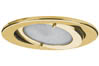 98605 Furn. Downl. set IP44 swiveling 3x20W 70VA 230/12V G4 79mm Gold/Steel/Glass