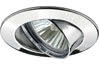 98944 Premium recessed light set swiveling 4x50W 230V GU10 83mm Chrome alu zinc