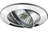 98945 Premium recessed light set swiveling 6x50W 230V GU10 83mm Chrome alu zinc